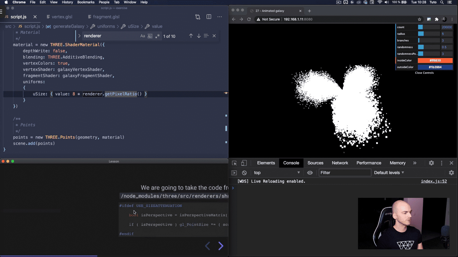 Screenshot of the lesson material showing the instructor, code editor and result Screenshot of the lesson material showing the instructor, code editor and result