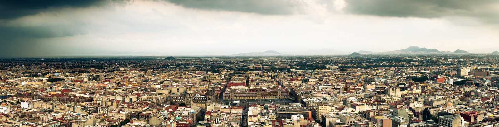 A panorama view over Mexico City
